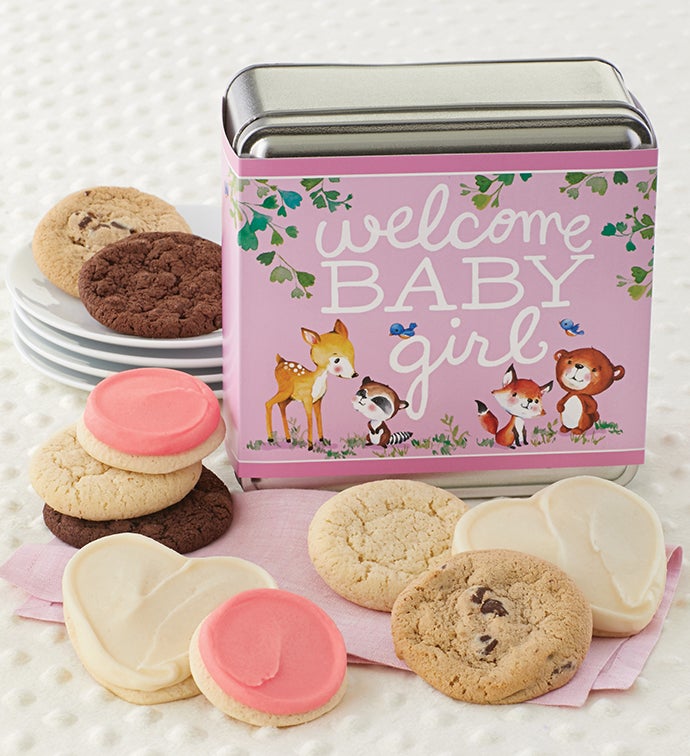 Welcome Baby Girl Gift Tin